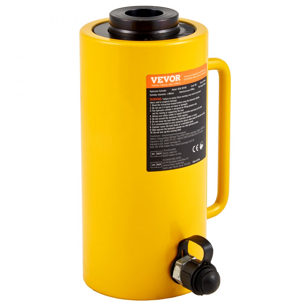 010575126179 - Heavy-Duty Hydraulic Cylinder Jack 30 Ton, 100mm Stroke