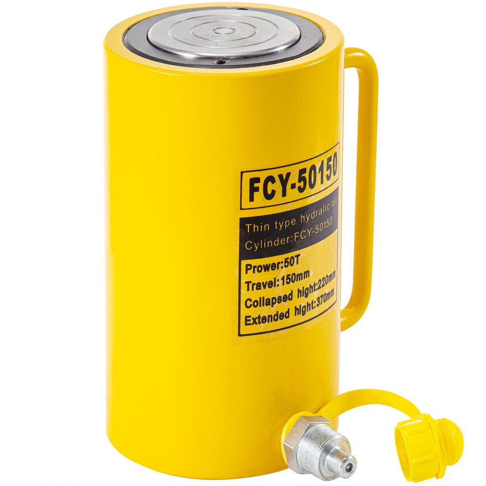 010715717630 - 50 Ton Hydraulic Cylinder Jack, 6" Stroke, Heavy-Duty Metal