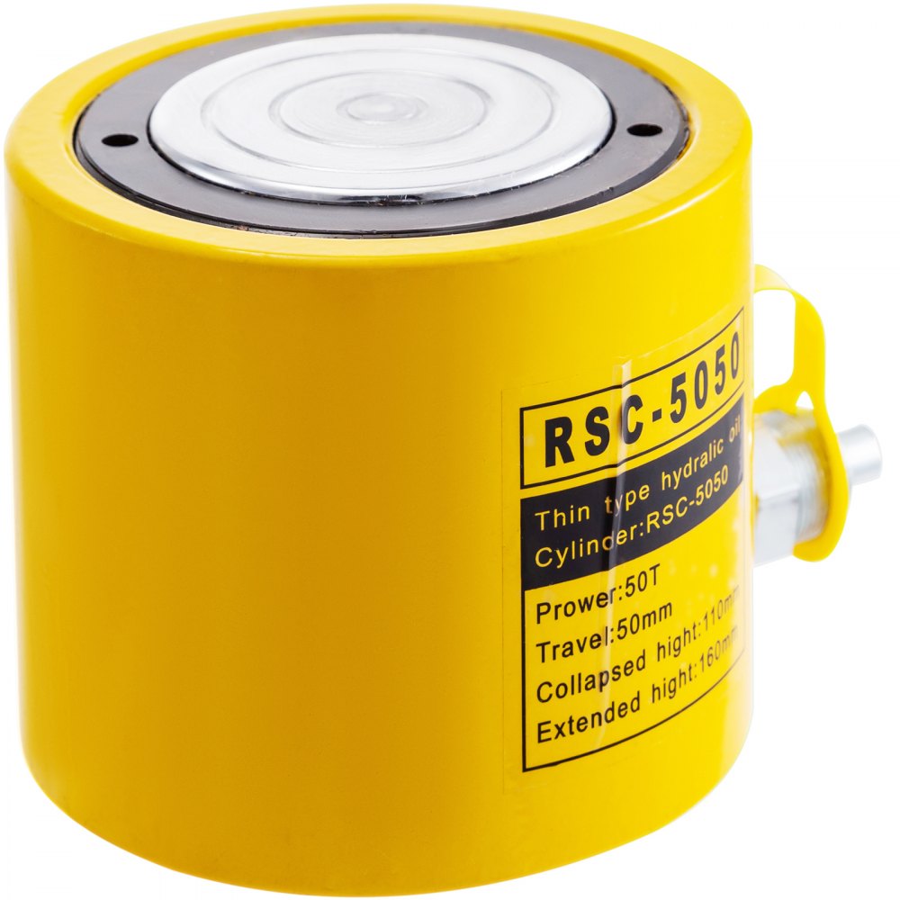 010843670991 - Heavy-Duty 50T Hydraulic Cylinder Jack, 2" Stroke, Durable Metal