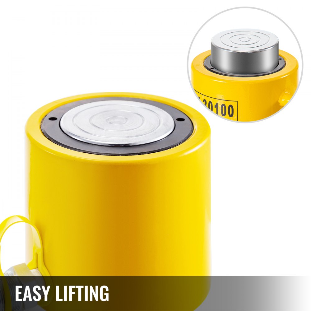 010843670991 - Heavy-Duty 50T Hydraulic Cylinder Jack, 2" Stroke, Durable Metal