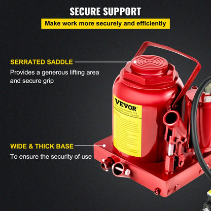 010762352058 - 50 Ton Air Hydraulic Bottle Jack for Heavy-Duty Lifting