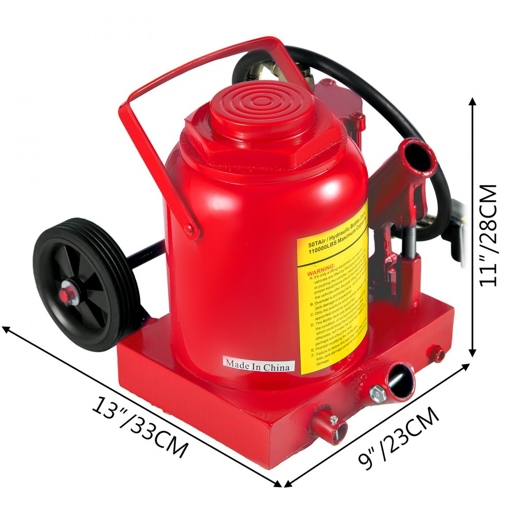 010762352058 - 50 Ton Air Hydraulic Bottle Jack for Heavy-Duty Lifting