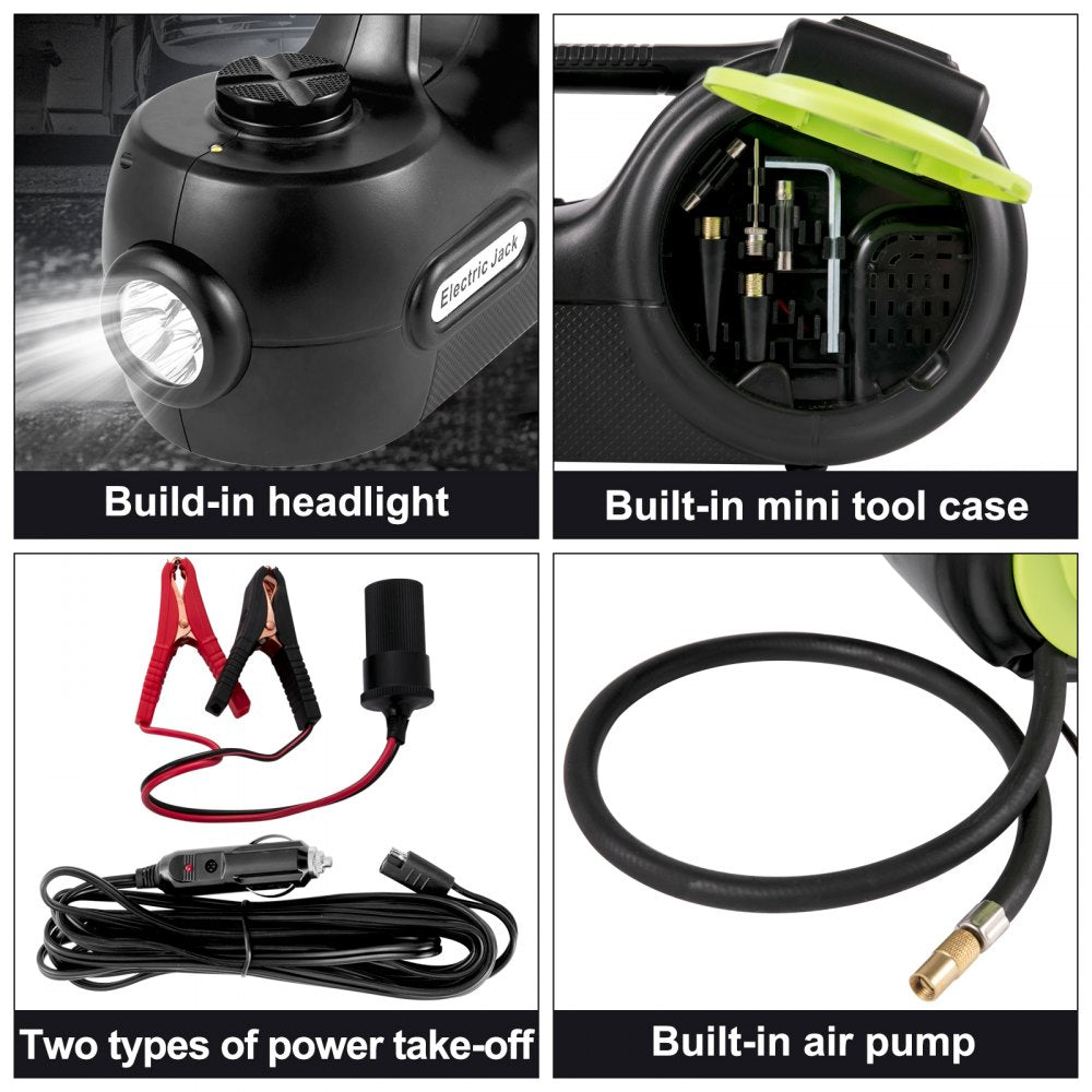 010461838231 - VEVOR 5 Ton Electric Car Jack with Impact Wrench & LED Light