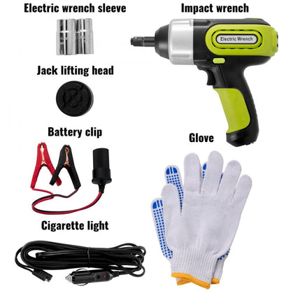 010461838231 - VEVOR 5 Ton Electric Car Jack with Impact Wrench & LED Light