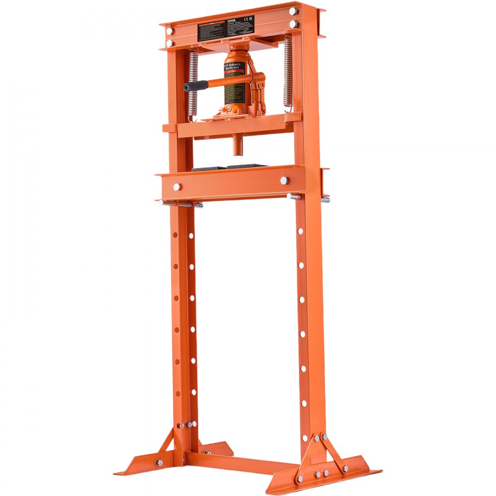 010502560040 - 12 Ton H-Frame Hydraulic Shop Press, Adjustable 1.6" to 27.8"