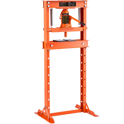 010502560040 - 12 Ton H-Frame Hydraulic Shop Press, Adjustable 1.6" to 27.8"