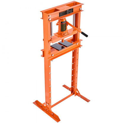 010502560040 - 12 Ton H-Frame Hydraulic Shop Press, Adjustable 1.6" to 27.8"
