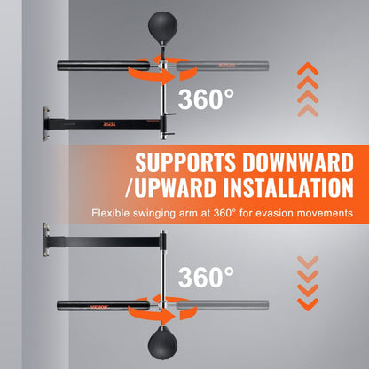 BGBQ-1 - Wall-Mounted Boxing Spinning Bar for Speed & Accuracy Training