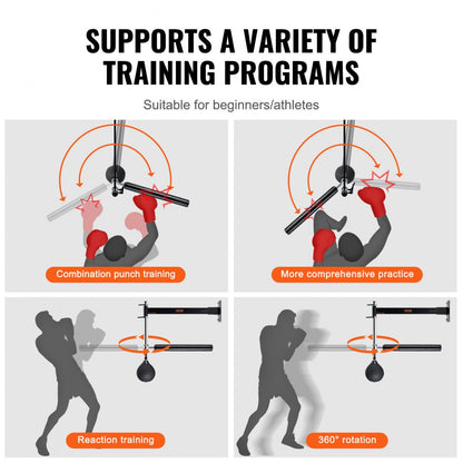 BGBQ-1 - Wall-Mounted Boxing Spinning Bar for Speed & Accuracy Training