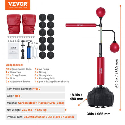FYB-2 - Adjustable Height Speed Bag Trainer for Reflex Improvement