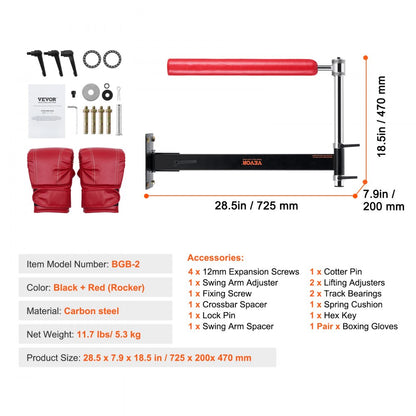 BGB-2 - Adjustable Wall-Mount Boxing Spinning Bar for All Ages