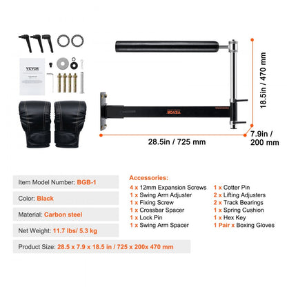 BGB-1 - VEVOR Wall-Mounted Spinning Bar for Full-Body Workouts