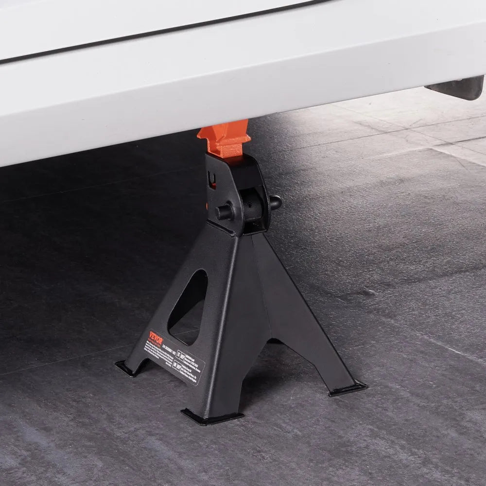 010702522948 - Heavy-Duty 3-Ton Steel Jack Stands with Double Locking System