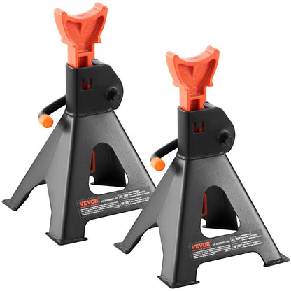010702522948 - Heavy-Duty 3-Ton Steel Jack Stands with Double Locking System