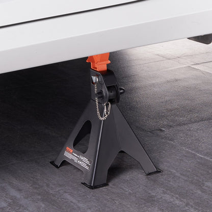 010678535940 - 3-Ton Adjustable Steel Jack Stands with Double Locking System