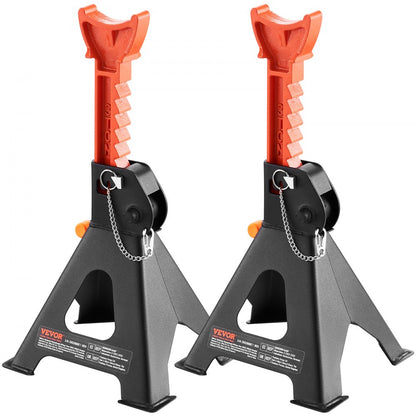 010678535940 - 3-Ton Adjustable Steel Jack Stands with Double Locking System