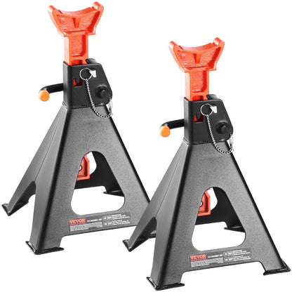010634010839 - 6 Ton Heavy-Duty Jack Stands with Double Locking 14.2"-23" Range