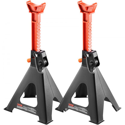 010634010839 - 6 Ton Heavy-Duty Jack Stands with Double Locking 14.2"-23" Range