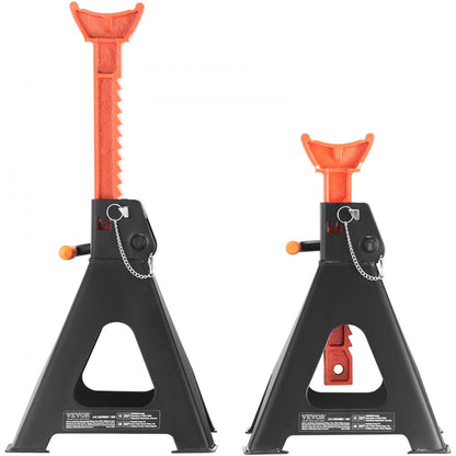 010634010839 - 6 Ton Heavy-Duty Jack Stands with Double Locking 14.2"-23" Range
