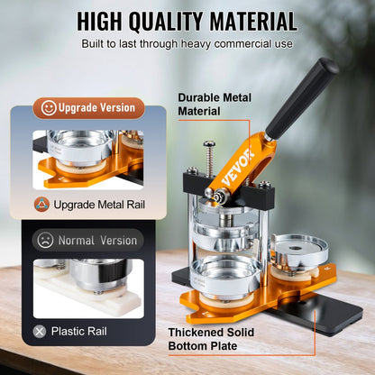 JS-75-GD-01 - User-Friendly 3" Button Maker for Creative Fun