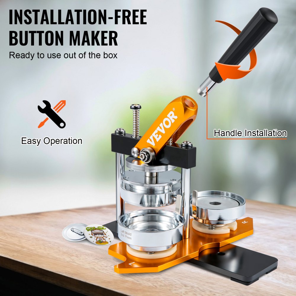 JS-75-GD-01 - User-Friendly 3" Button Maker for Creative Fun