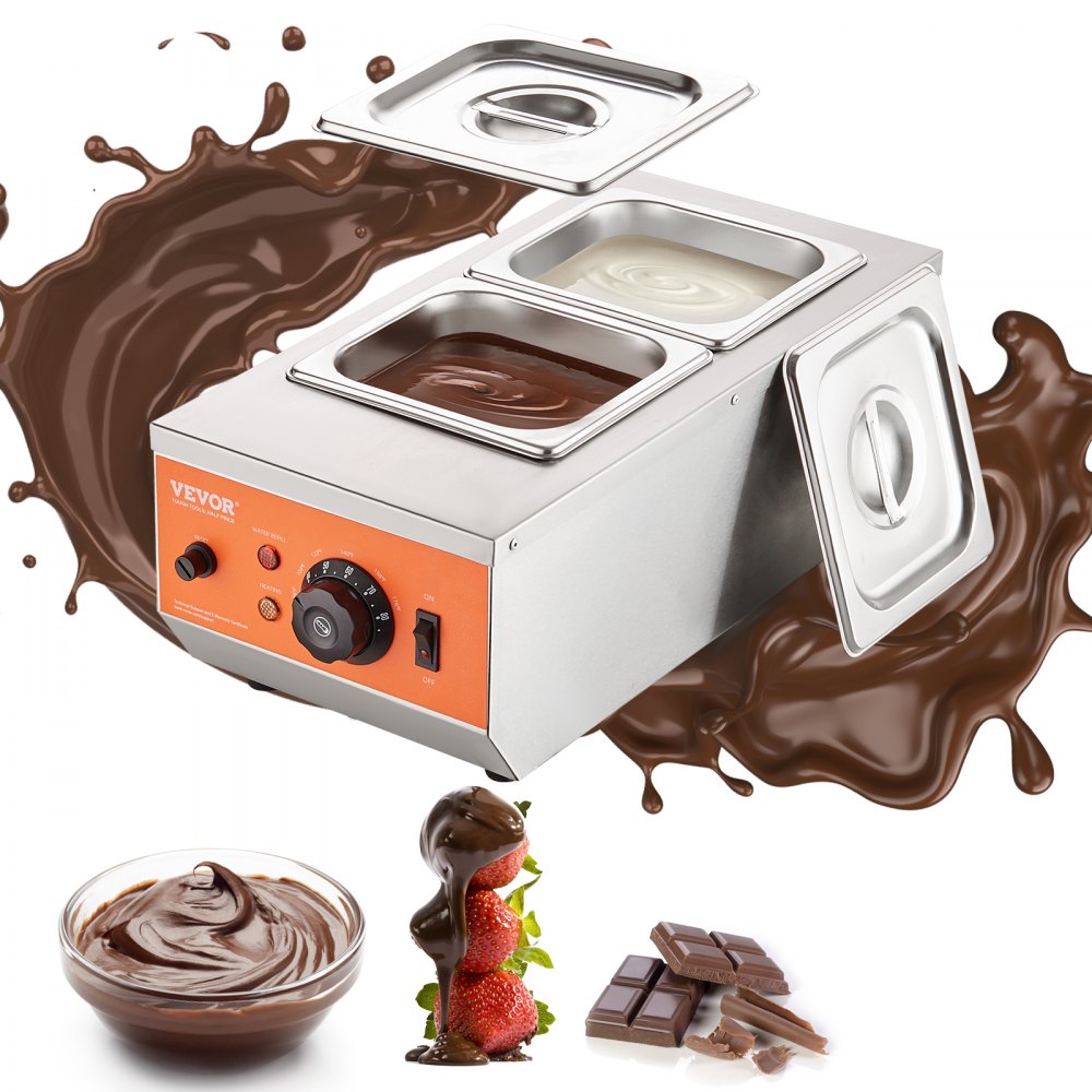 CS-2-US - Compact 9 lbs Stainless Steel Chocolate Melter with Temp Control