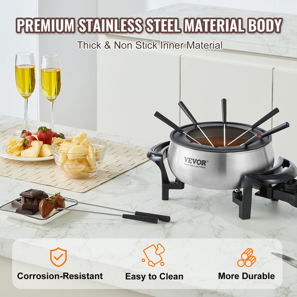 SSDNG7700-NP - Adjustable Electric Fondue Pot for Cheese & Chocolate Dipping