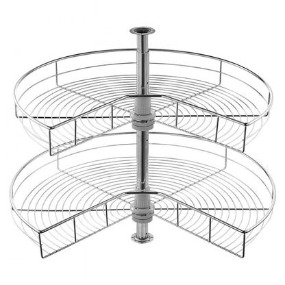 PD1030C - Adjustable 22-29 Inch Chrome Corner Organizer with Smooth Turntable