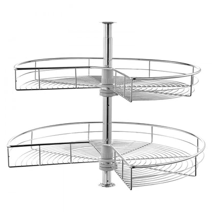 PD1030C - Adjustable 22-29 Inch Chrome Corner Organizer with Smooth Turntable