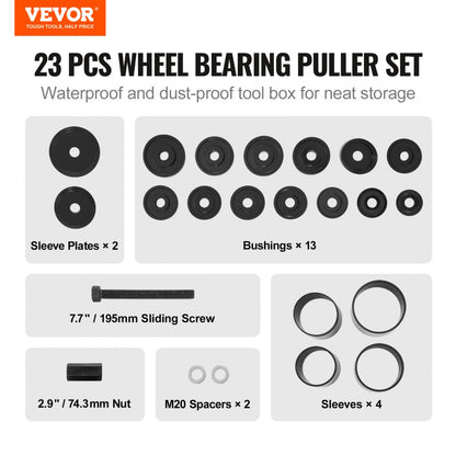 ZX-B005 - 23-Piece Wheel Bearing Press Kit for Easy Installation and Removal