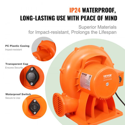 DS-1.25L - VEVOR 950W Inflatable Blower for Quick Bounce House Setup