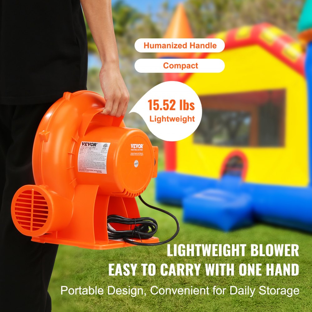 DS-1.25L - VEVOR 950W Inflatable Blower for Quick Bounce House Setup