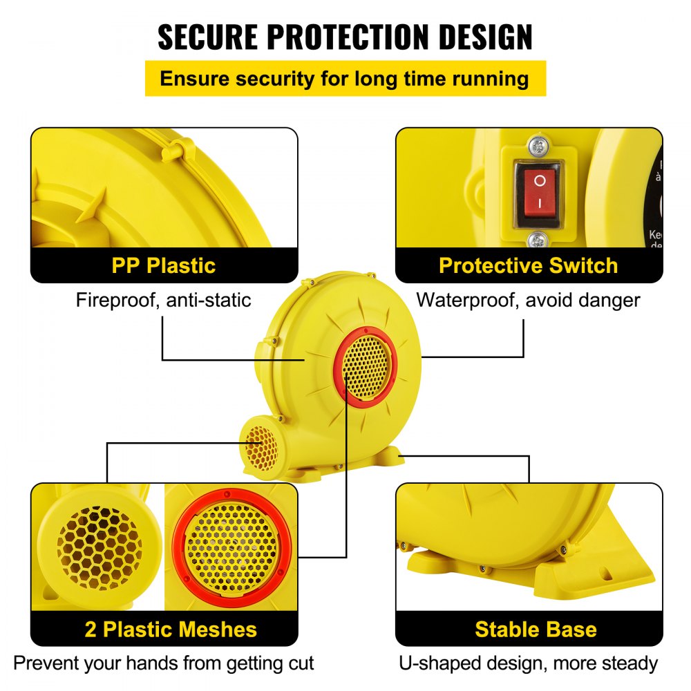 S-U4 - 450W Portable Inflatable Blower for Bounce Houses & More