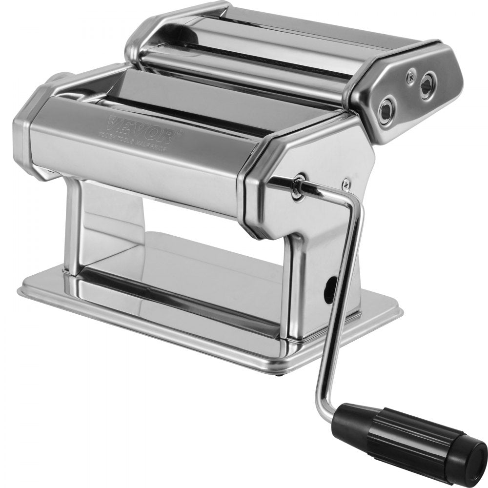 QZ-T - VEVOR Manual Pasta Maker, Stainless Steel, Adjustable Thickness for Spaghetti & Lasagna