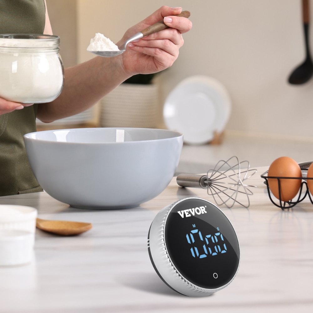 D13 - 3-Inch Magnetic Kitchen Timer with Large LED Display & Volume Control