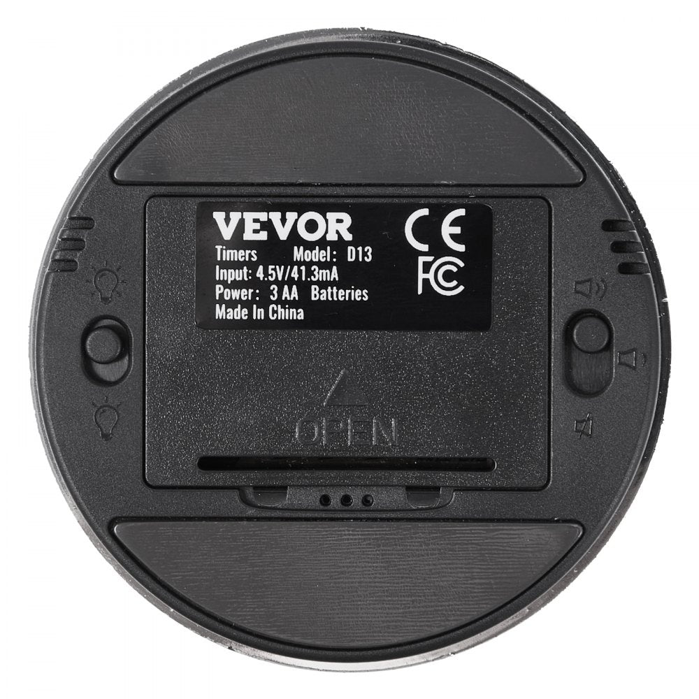 D13 - 3-Inch Magnetic Kitchen Timer with Large LED Display & Volume Control