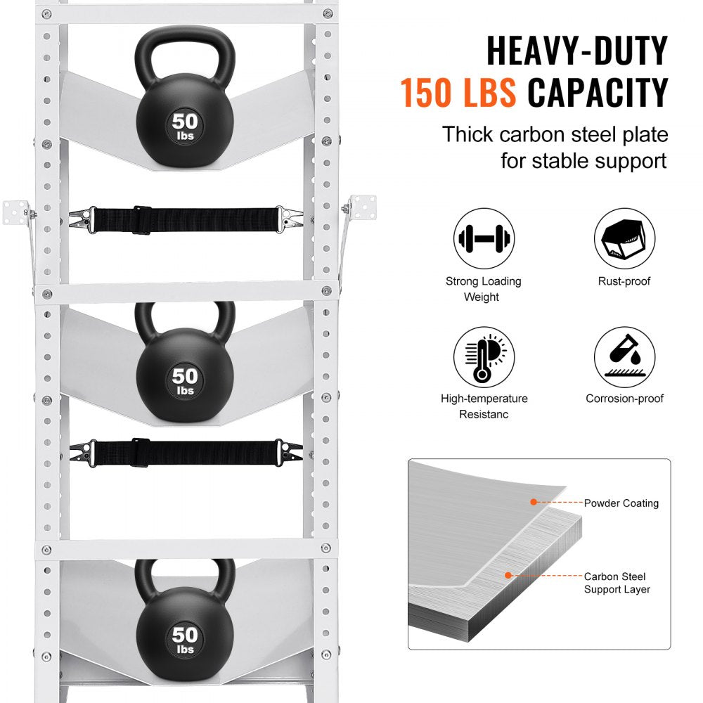 CTR330R350 - Heavy-Duty Steel Rack for 3 Refrigerant Tanks, Adjustable Shelves