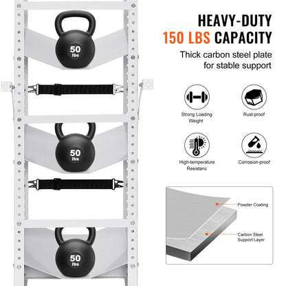 CTR330R350 - Heavy-Duty Steel Rack for 3 Refrigerant Tanks, Adjustable Shelves