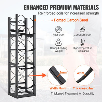 CTR330N - 3-Tier Carbon Steel Refrigerant Tank Rack, 325x330x1197 mm
