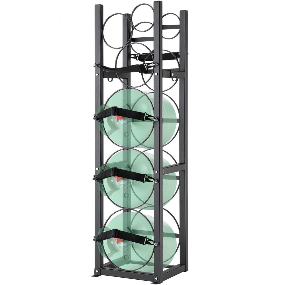 CTR330N - 3-Tier Carbon Steel Refrigerant Tank Rack, 325x330x1197 mm