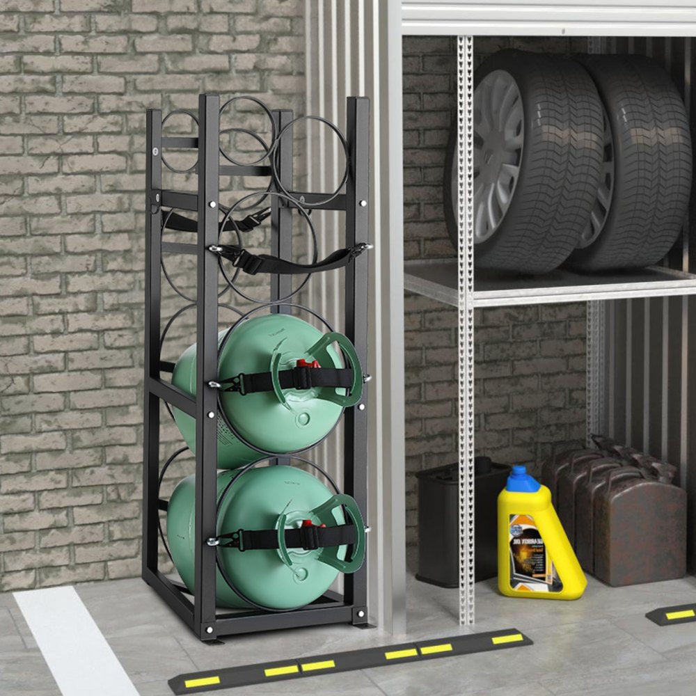 CTR230N - Durable 3-Tier Carbon Steel Tank Rack, 325x330x928 mm