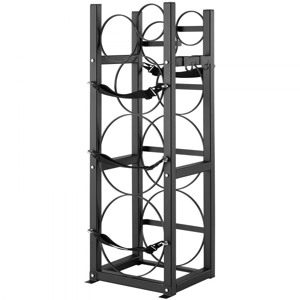 CTR230N - Durable 3-Tier Carbon Steel Tank Rack, 325x330x928 mm