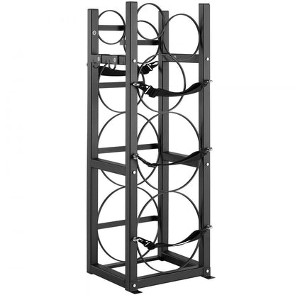 CTR230N - Durable 3-Tier Carbon Steel Tank Rack, 325x330x928 mm