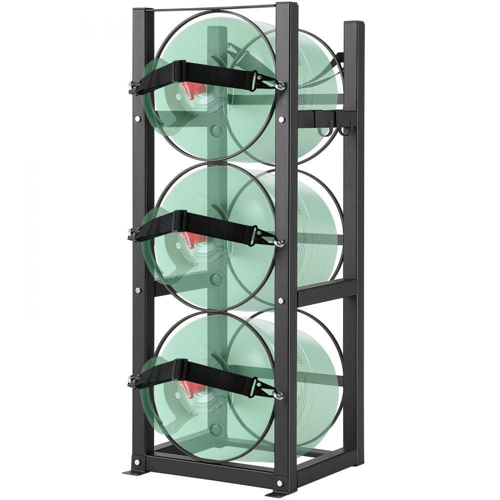 CTR330 - Sturdy 3-Tank Steel Rack for 30 lb. Refrigerant Cylinders