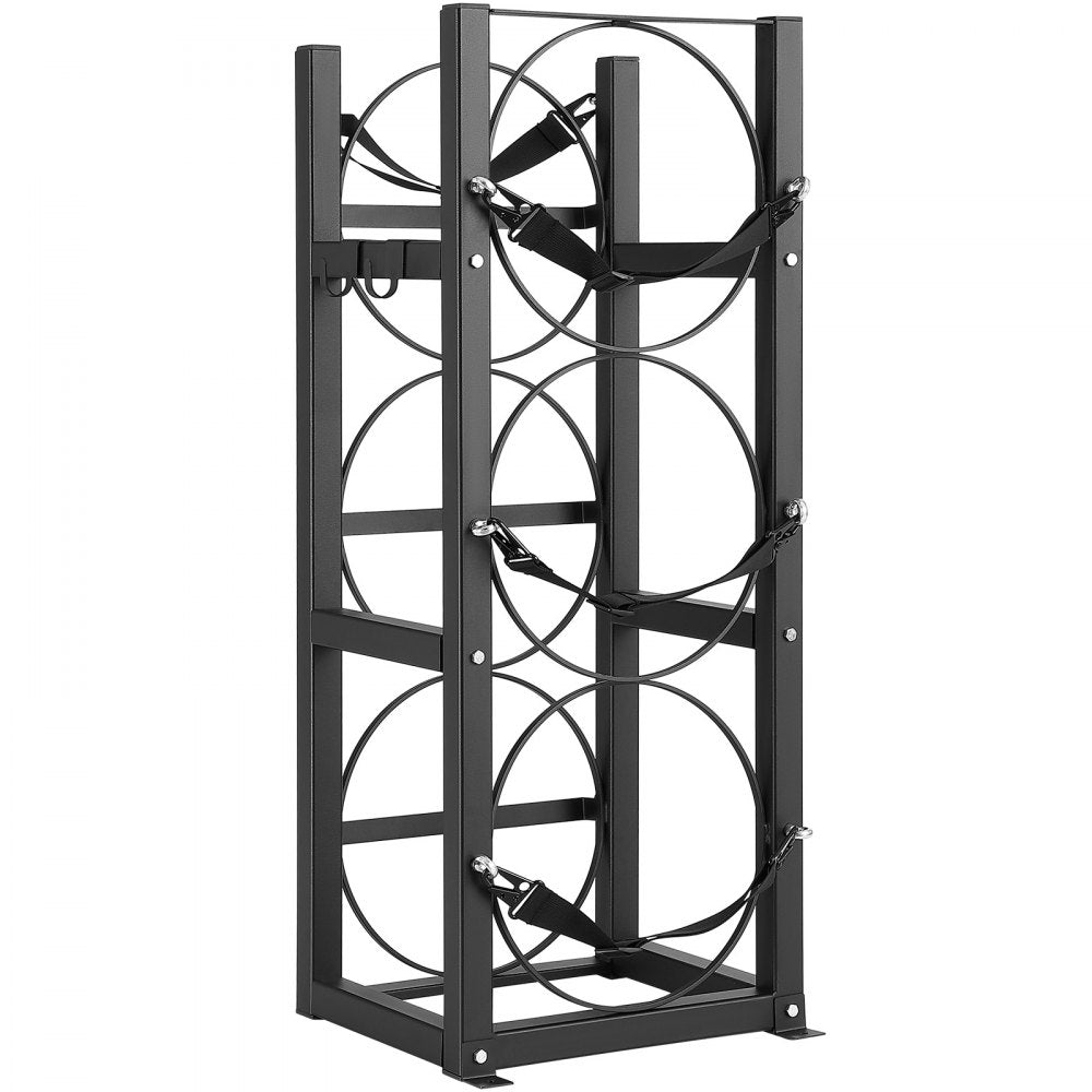 CTR330 - Sturdy 3-Tank Steel Rack for 30 lb. Refrigerant Cylinders