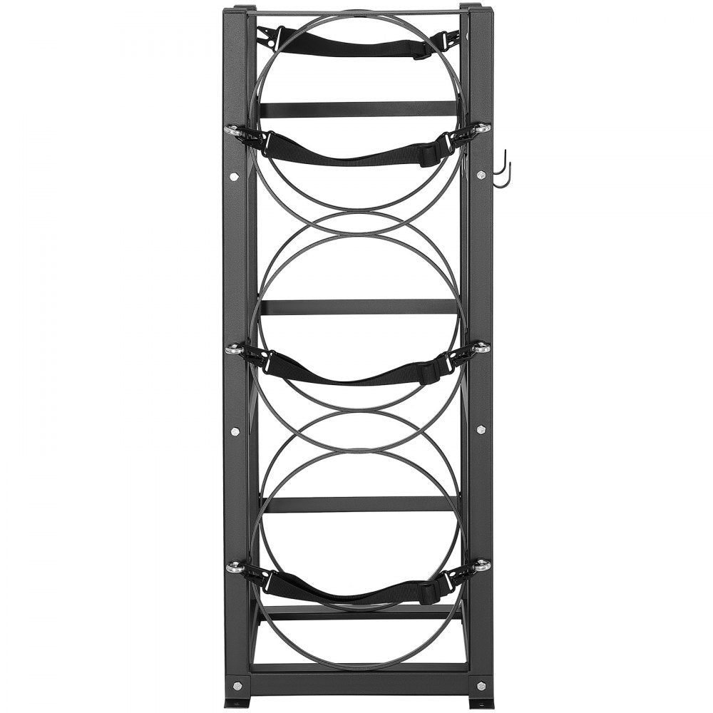 CTR330 - Sturdy 3-Tank Steel Rack for 30 lb. Refrigerant Cylinders