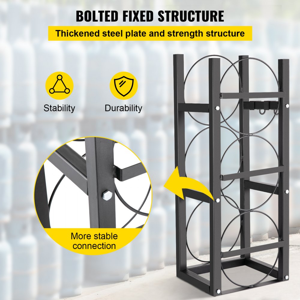 010256363635 - Heavy-Duty 3 Cylinder Tank Rack for 30lb Tanks
