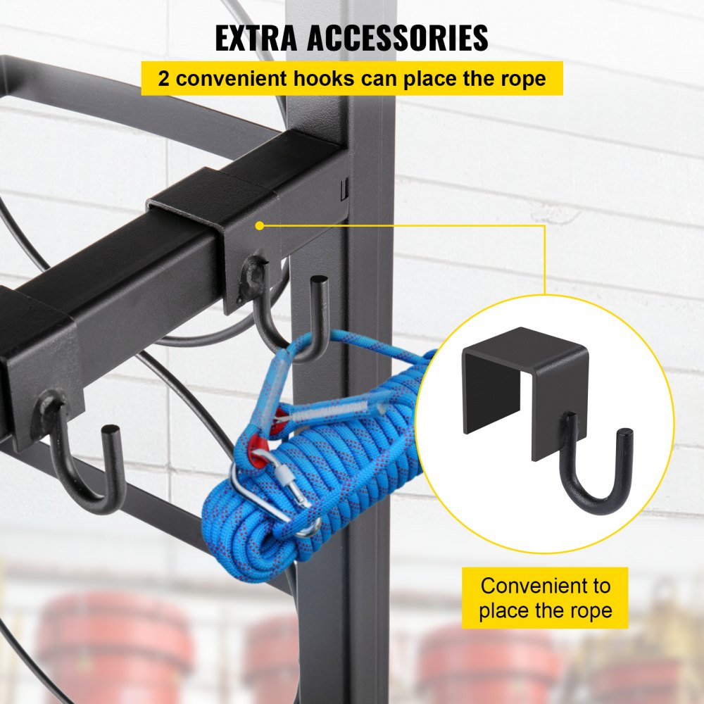 010787356479 - 46" Steel Refrigerant Tank Rack for 3 Cylinders