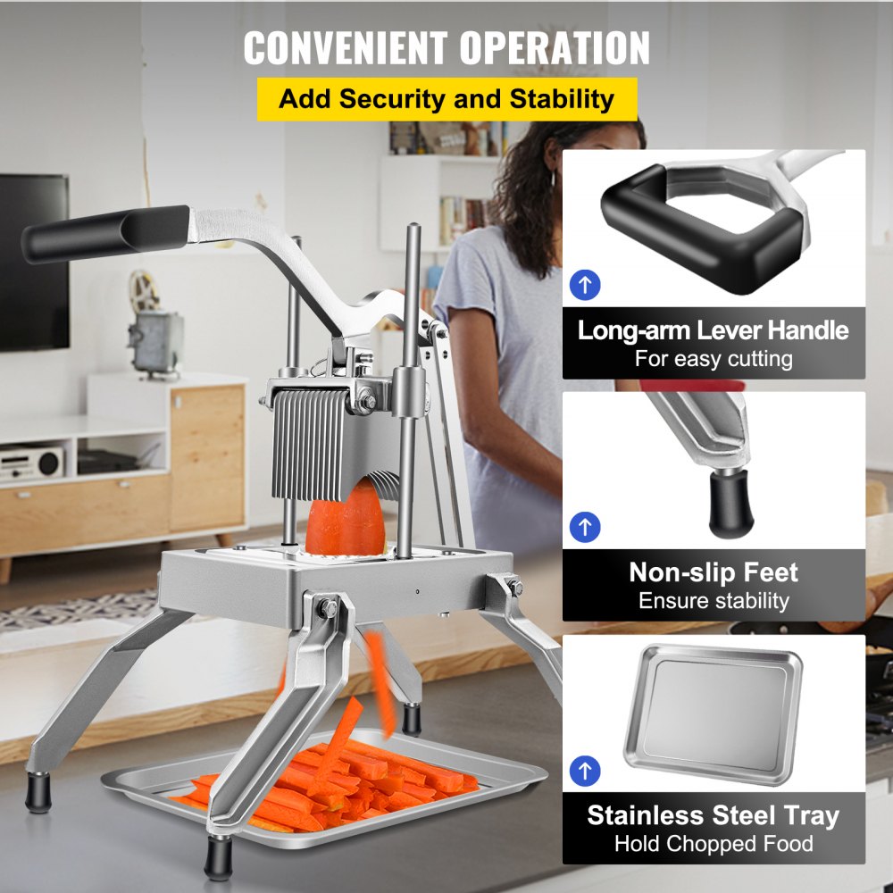 010897088377 - Heavy-Duty Aluminum Vegetable Dicer for Quick Cutting