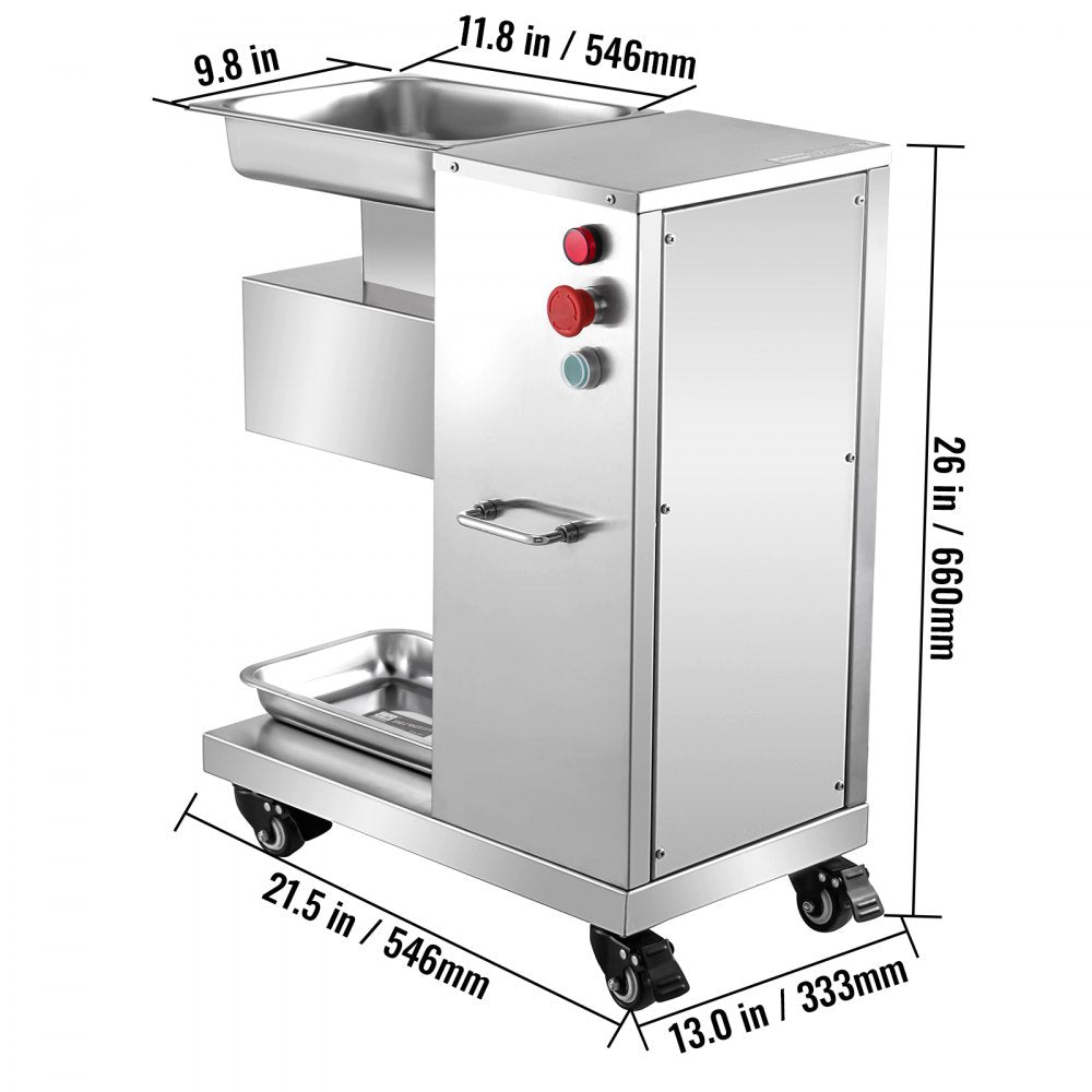 010912937963 - 1100LB/H Stainless Steel Meat Cutter for Commercial Use